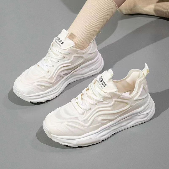 Damen Sportliche Sneaker mit atmungsaktiver Netzstruktur und dämpfender Sohle R&B