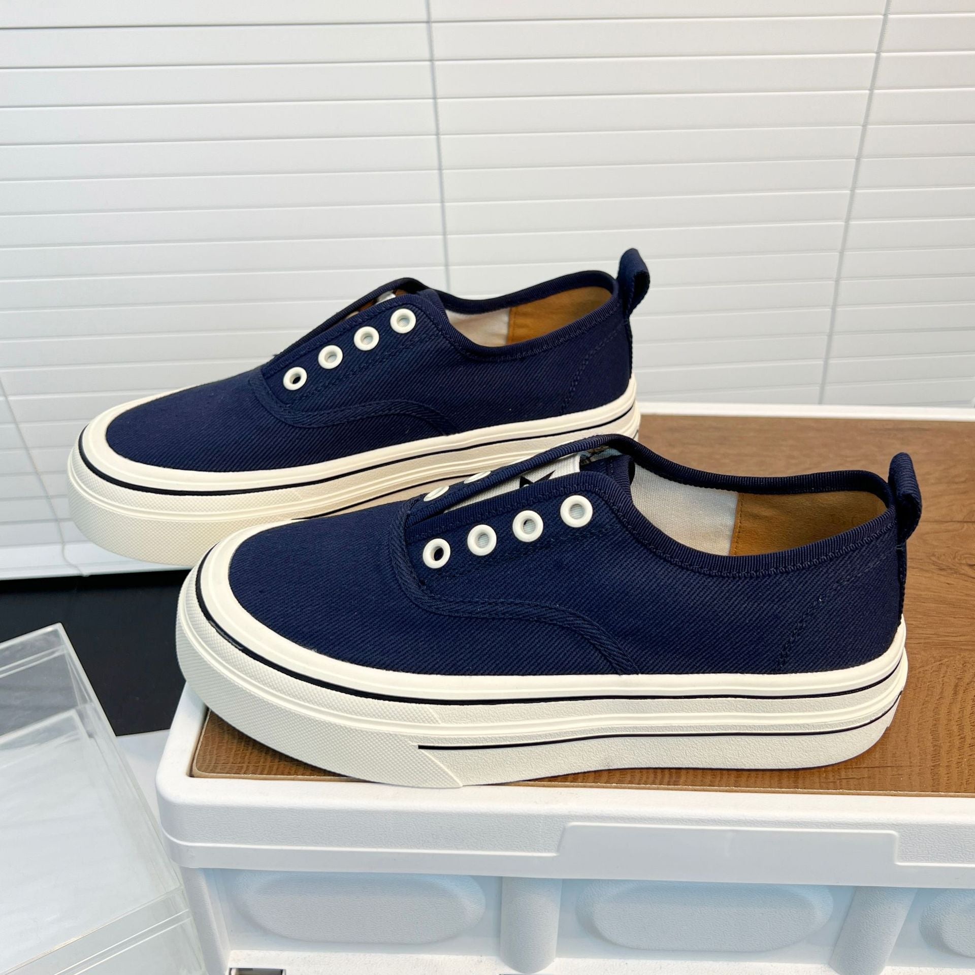 Damen lässige Canvas Sneaker mit komfortabler Innensohle und rutschfester Gummisohle R&B