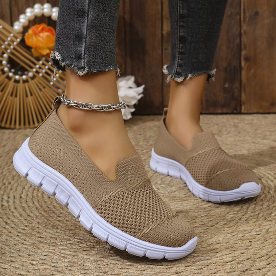 Damen Slip-On Sneakers mit atmungsaktivem Netzmaterial R&B