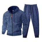Herren sportives Freizeit-Set mit strukturiertem Hoodie und bequemen Jogginghosen
