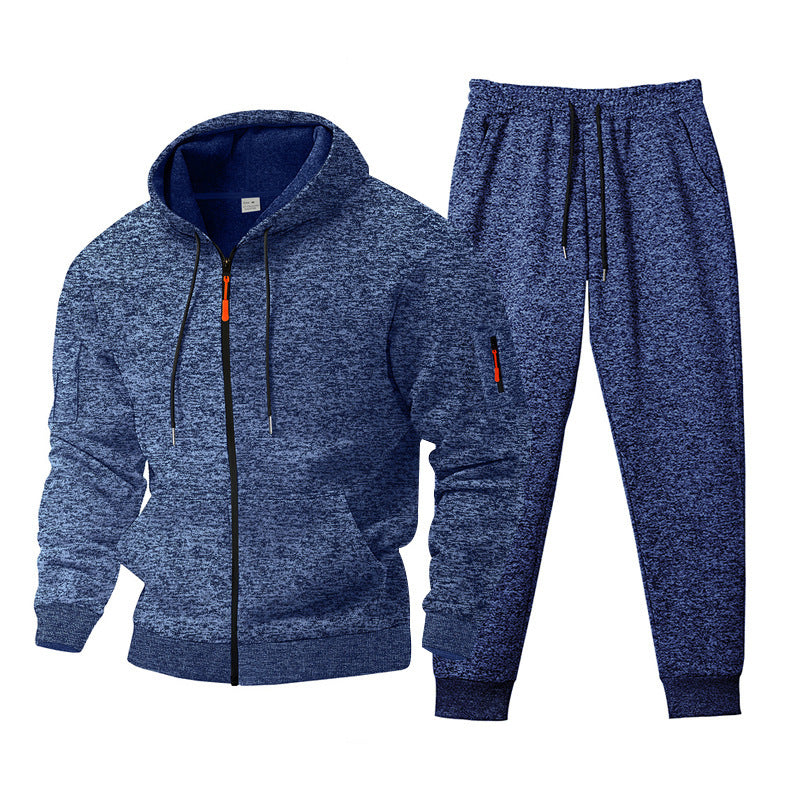 Herren sportives Freizeit-Set mit strukturiertem Hoodie und bequemen Jogginghosen