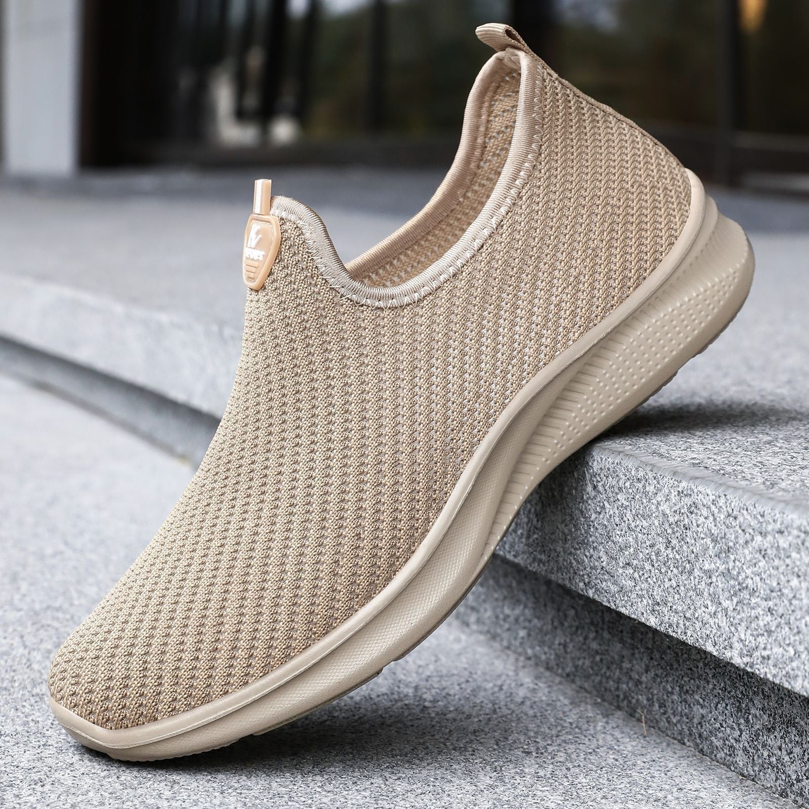 Damen Atmungsaktive Slip-On Freizeitschuhe mit elastischem Einschlupf R&B