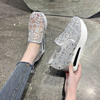 Damen Sneakers mit dekorativem Netzdesign und modischen Glitzerdetails R&B