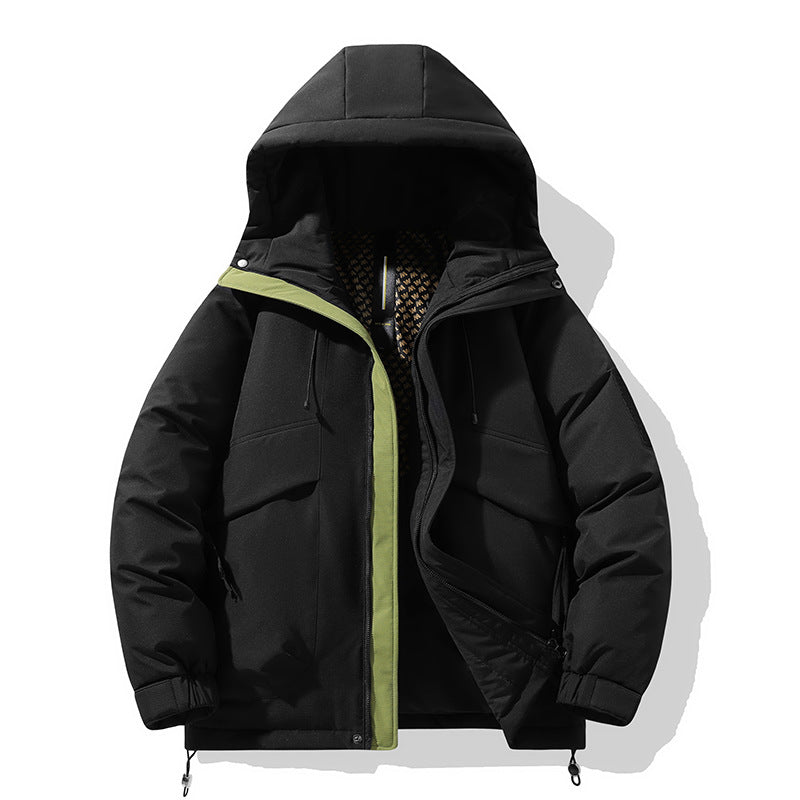 Damen Winter-Pufferjacke mit isolierendem Innenfutter und verstellbarem Kapuzensystem