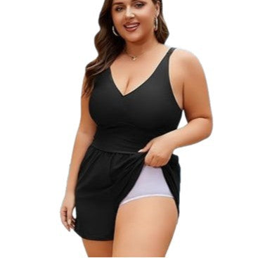 Damen Playsuit mit tiefem V-Ausschnitt und seitlichen Taschen R&B
