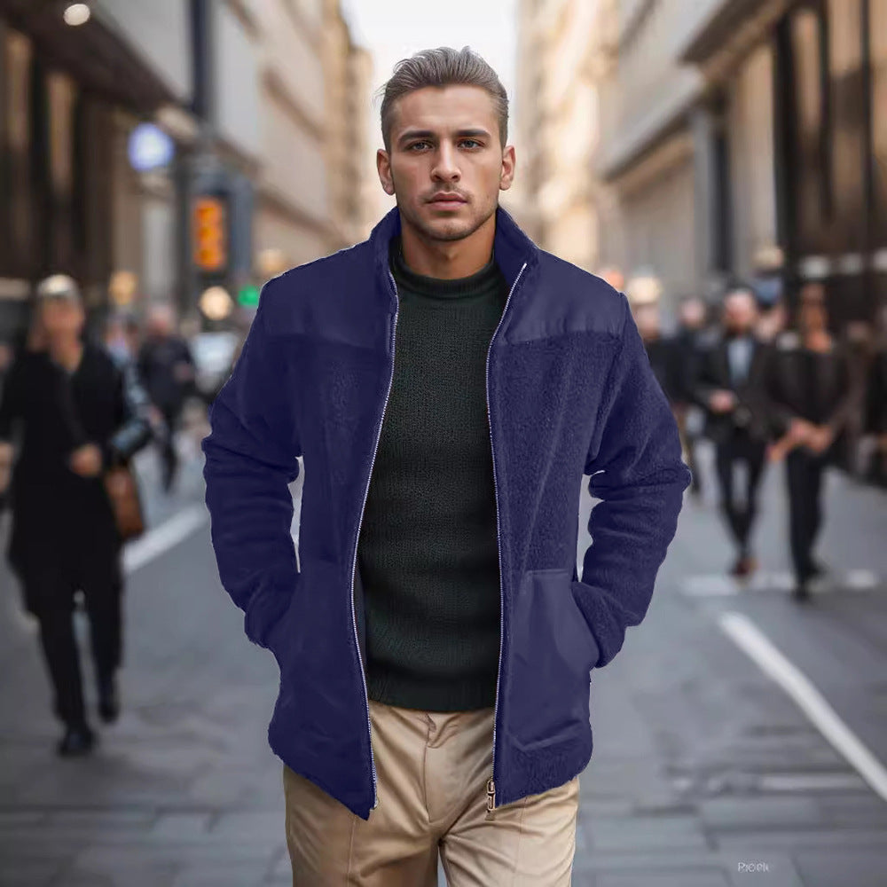 Herren Fleecejacke mit hochwertigem Innenfutter und praktischen Reißverschlusstaschen R&B