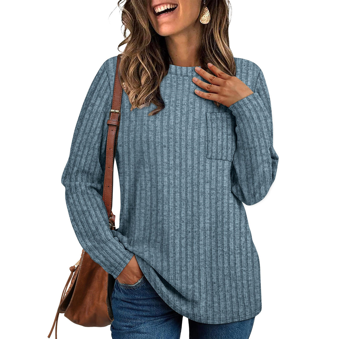 Damen lässiges Langarmshirt mit Streifen R&B