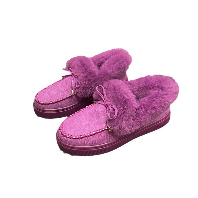 Damen Bequeme Hausschuhe mit flauschigem Innenfutter und modischem Schnitt R&B