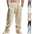 Herren lockere Cargohose mit elastischem Bund und praktischen Seitentaschen R&B