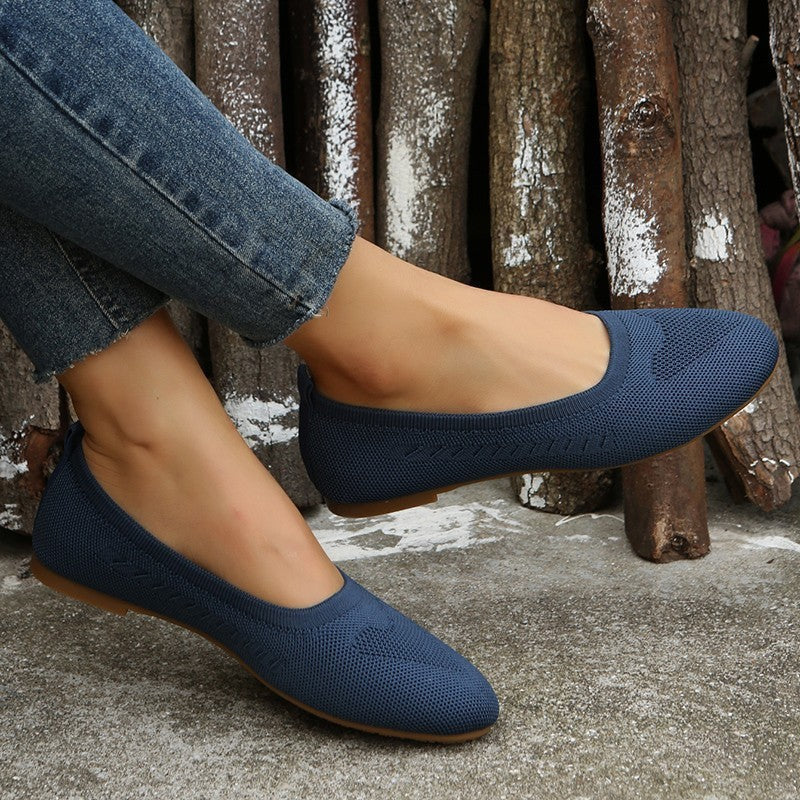 Damen Atmungsaktive Slip-On Ballerinas im minimalistischen Design R&B