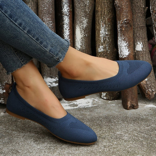 Damen Atmungsaktive Slip-On Ballerinas im minimalistischen Design R&B