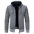 Herren stylische Jacke mit modernem Wabenmuster und Kapuze R&B