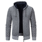Herren stylische Jacke mit modernem Wabenmuster und Kapuze R&B
