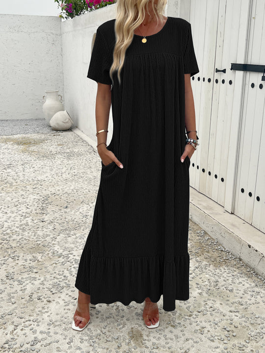 Damen Maxi-Kleid mit praktischem Taschen-Design R&B