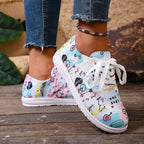 Damen Sportliche Sneakers mit kreativem Druckmotiv R&B