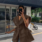 Damen modische Utility-Weste mit oversize Schnitt und praktischen Taschen R&B