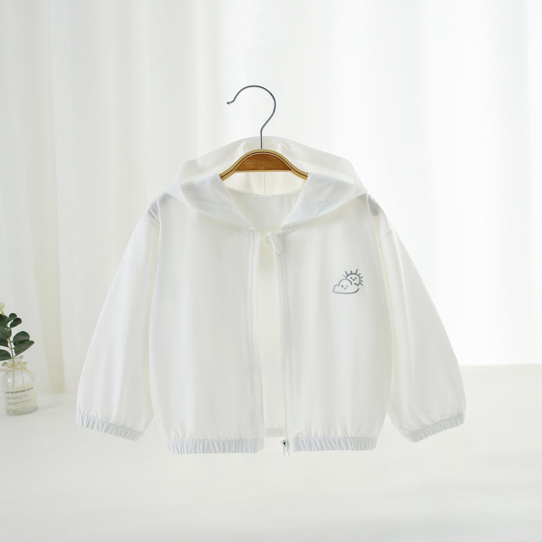 Unisex nan leichte Kapuzen-Sonnenschutz-Windjacke mit elastischen Bündchen R&B