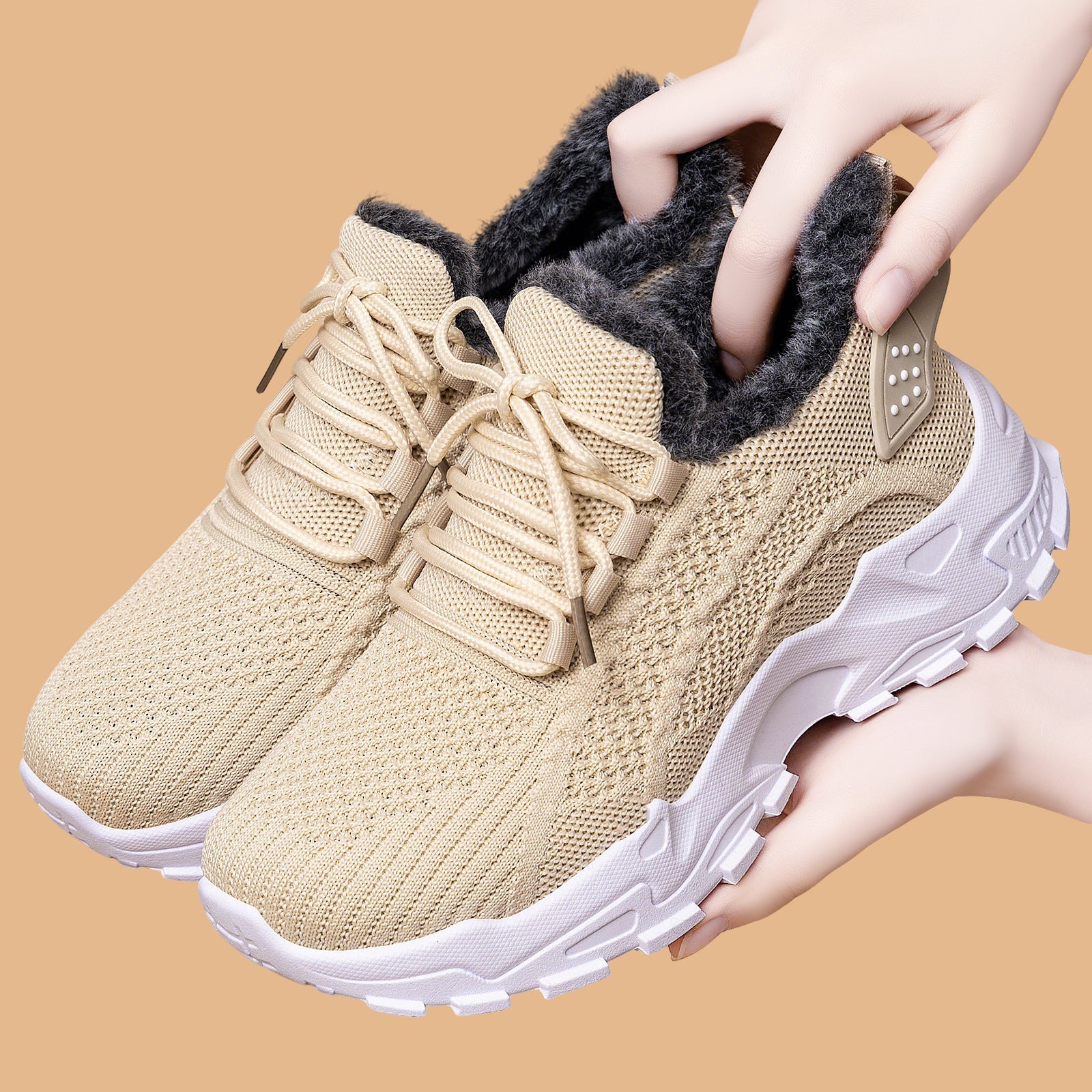 Damen Sportliche Komfort Sneaker mit kuscheligem Innenfutter R&B