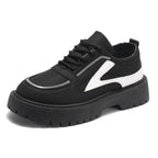 Damen sportliche Sneakers mit modischem Kontrastdesign R&B