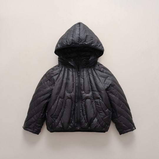 Damen gesteppte Jacke mit Kapuze und trendigem Design R&B