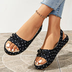 Damen Offene Ballerinas mit dekorativem Schleifendetail R&B