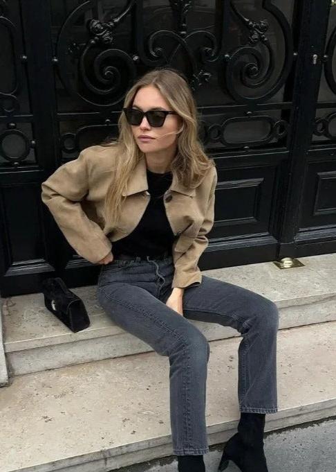 R&B | Camel Boxy Wolljacke