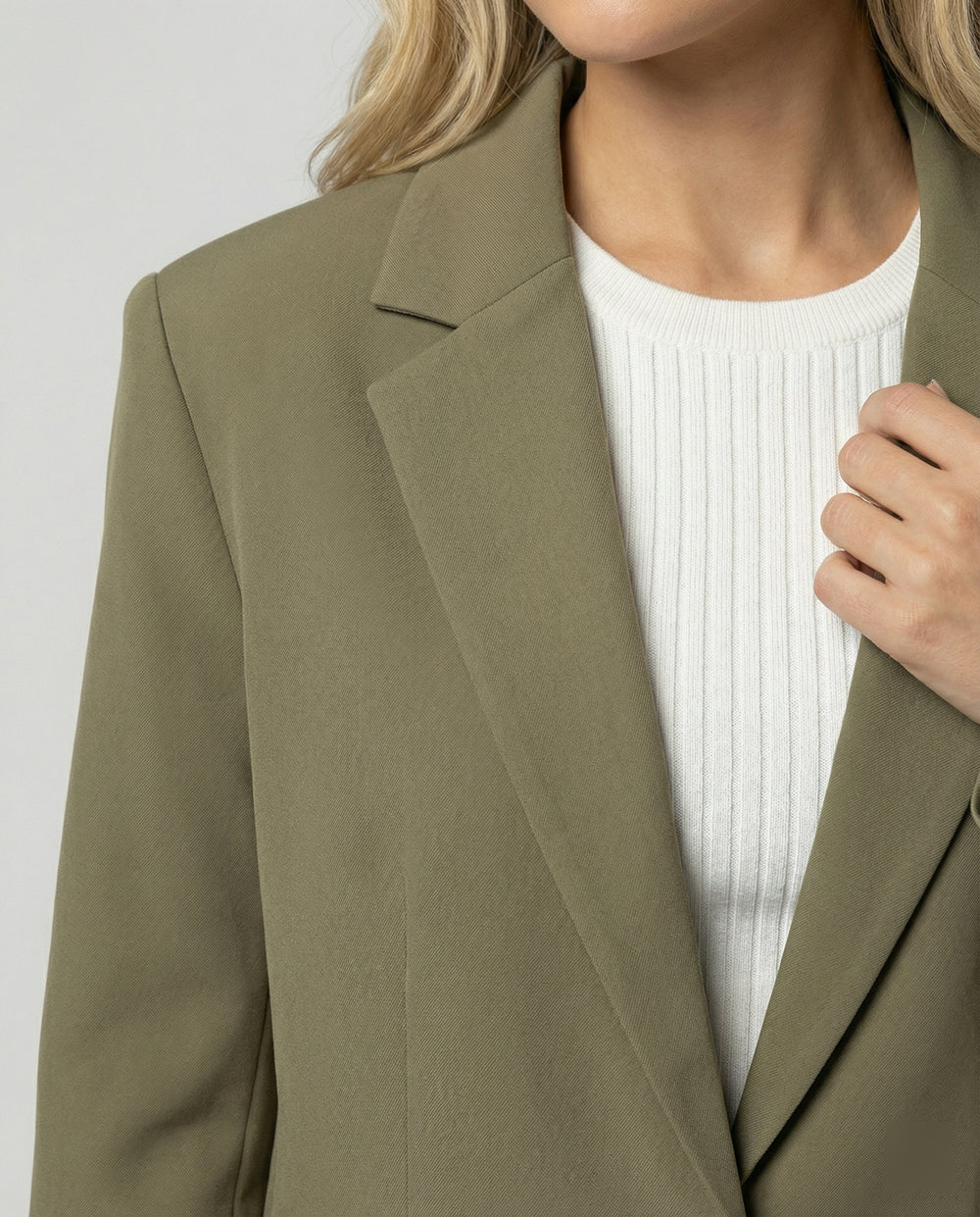 Damen elegantes Anzug-Set mit weitem Hosenbein und modernem Blazer R&B
