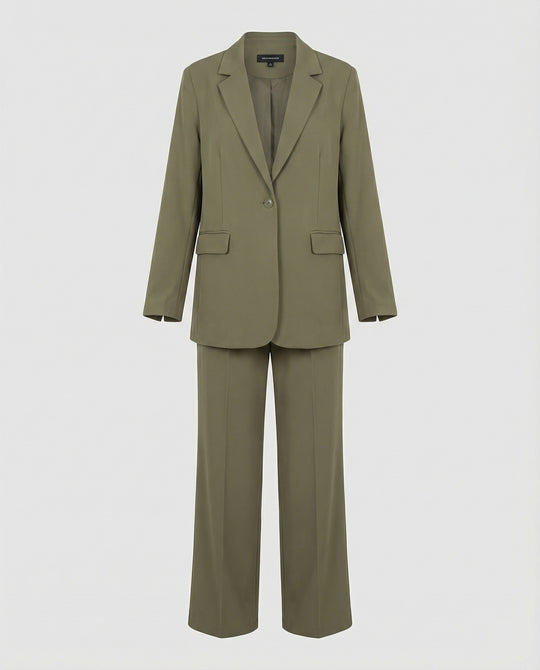 Damen elegantes Anzug-Set mit weitem Hosenbein und modernem Blazer R&B