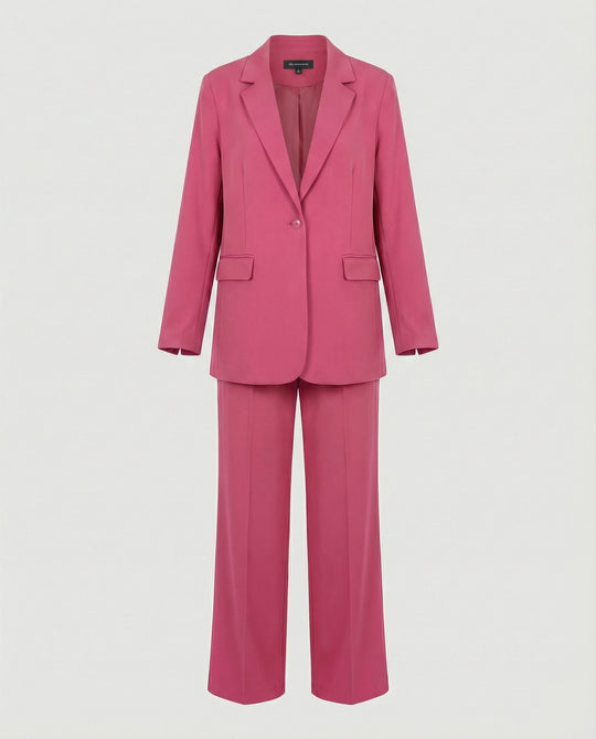 Damen elegantes Anzug-Set mit weitem Hosenbein und modernem Blazer R&B