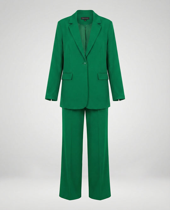 Damen elegantes Anzug-Set mit weitem Hosenbein und modernem Blazer R&B