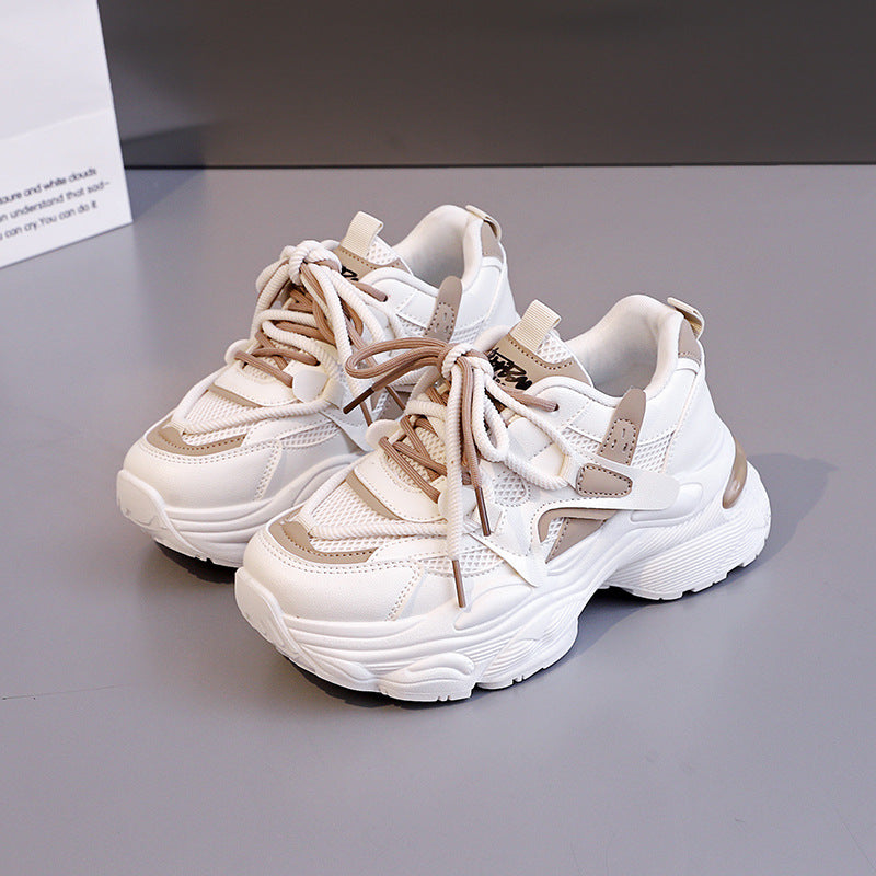 Damen modische Chunky Sneaker mit atmungsaktiver Mesh-Oberfläche und dämpfendem Fußbett R&B