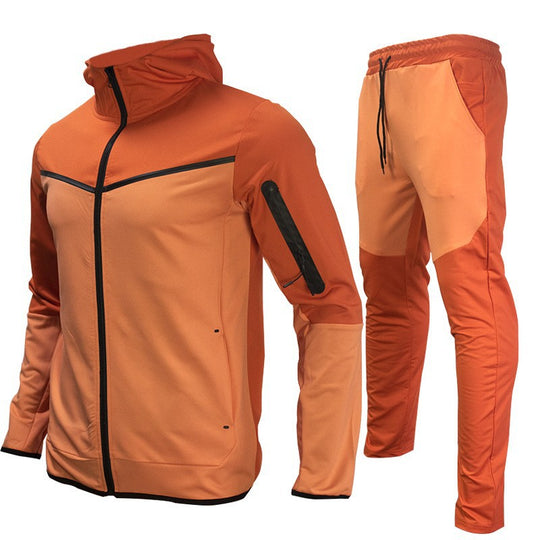 Herren sportliches Hoodie-Set mit atmungsaktiven Eigenschaften und modernen Kontrastdetails R&B