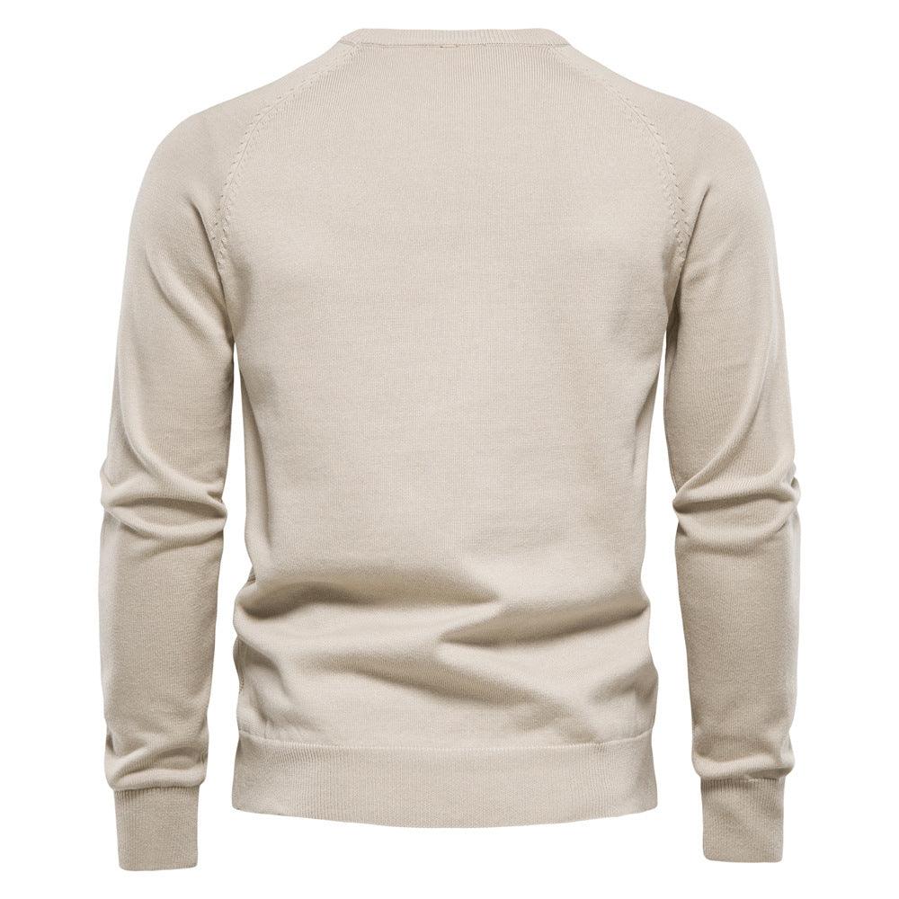 Herren Strickpullover mit strukturierter Rautenmuster-Optik und modischem Rundhalsausschnitt