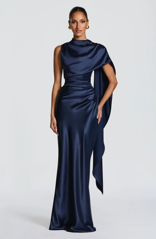Damen Langarm Abendkleid R&B