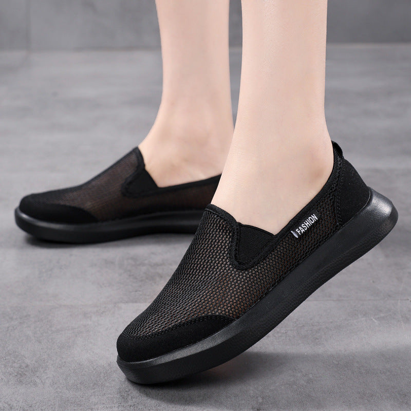 Damen Atmungsaktive Slip-On Schuhe aus Netzmaterial