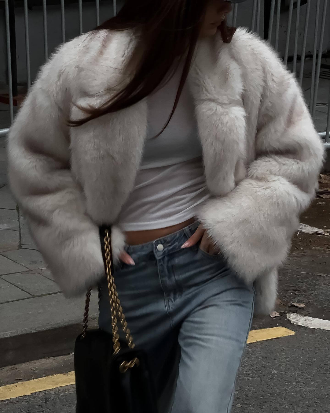 Damen Plüschjacke R&B