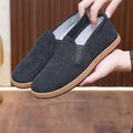 Damen bequeme Slip-On Schuhe aus Cord mit rutschfester Sohle R&B