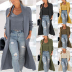 Damen Strickmantel mit elegantem offenen Schnitt R&B