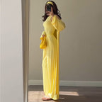 Damen Loungewear-Kombination mit fließendem Kimono und bequemer Hose R&B