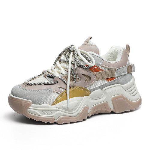 Damen sportliche Sneakers mit ergonomischer Dämpfung und atmungsaktiver Obermaterialstruktur R&B