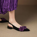 Damen Slingback Ballerinas mit floralen Akzenten R&B