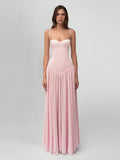 Damen nan modellierendes Bustier-Abendkleid mit vorgeformter Miederkonstruktion und weitfallendem Chiffon-Tellerrock R&B