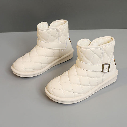 Damen modische warme Winterstiefel mit hochwertiger Isolierung und praktischem Klettverschluss R&B