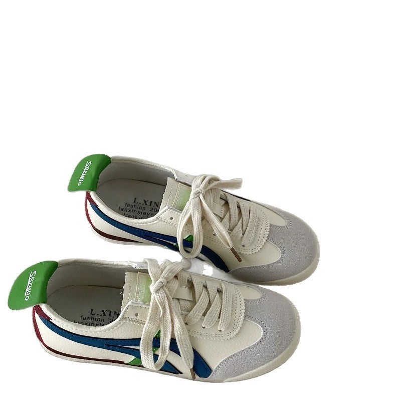 Damen Modische Sneakers im Retro-Look mit atmungsaktiver Obermaterialkombination