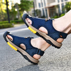 Herren Atmungsaktive Outdoor-Sandalen mit rutschfester Sohle und verstellbarem Riemen R&B