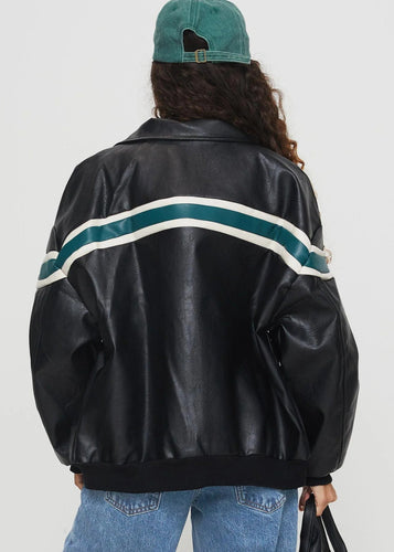 R&B | Kunstleder Bomberjacke