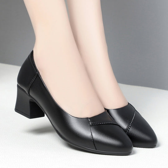 Damen Bequeme Pumps mit elegantem Blockabsatz und klassischem Design R&B