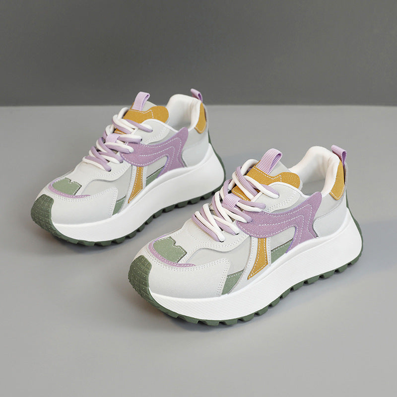 Damen Sportliche Plateau-Sneaker mit trendiger FarbgR&Bung und dämpfender Sohle R&B