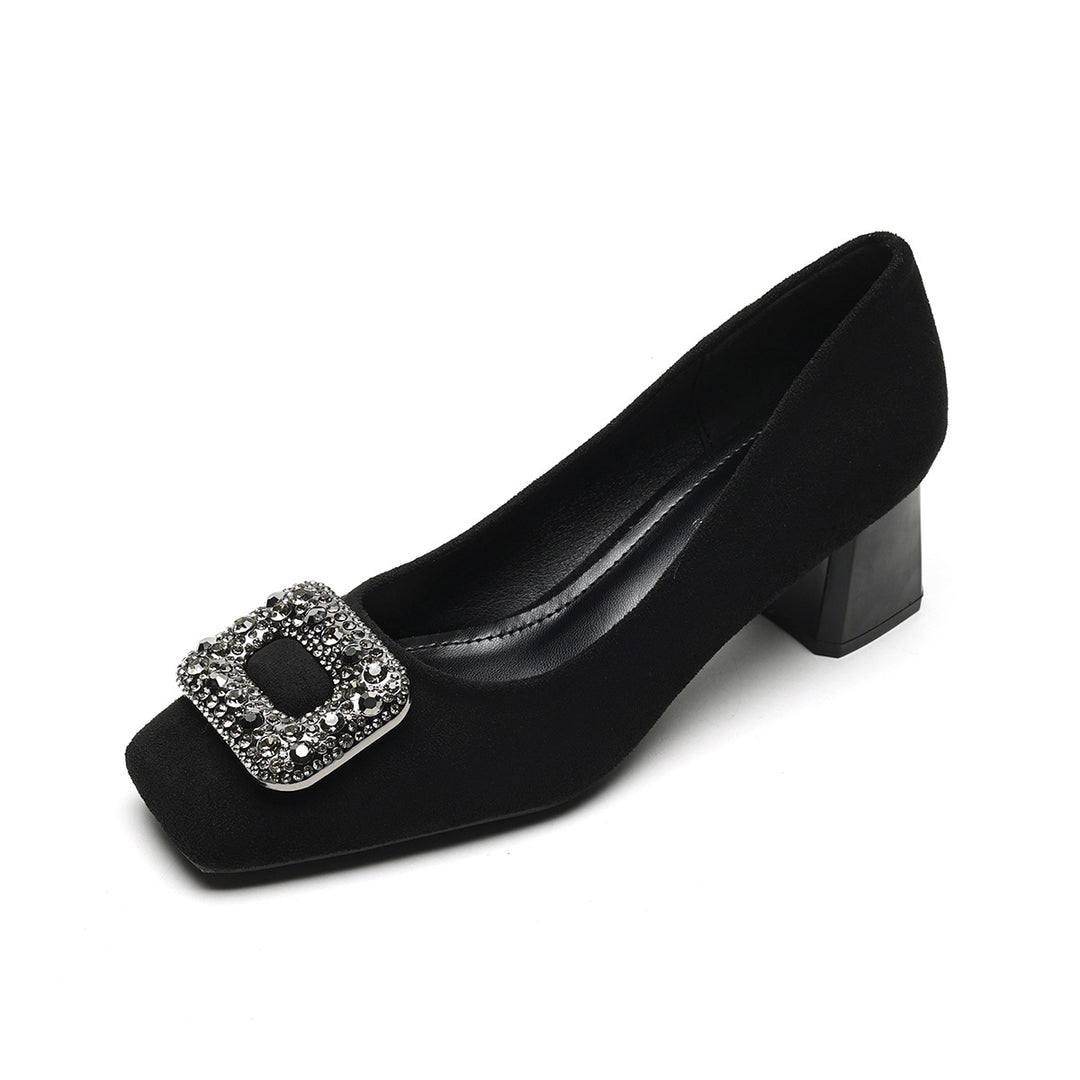 Damen elegante Pumps mit funkelndem Kristall-Akzent R&B
