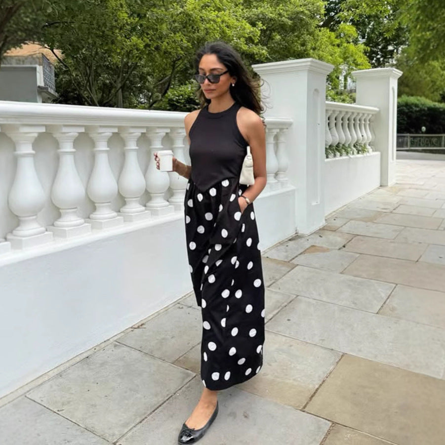 Damen Maxikleid mit modischem Punkte-Design und elegantem Schnitt R&B